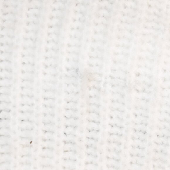 Jessica Simpson Neutral Beige White Cropped Quarter Zip Collared Knit Sweater S - Picture 6 of 7